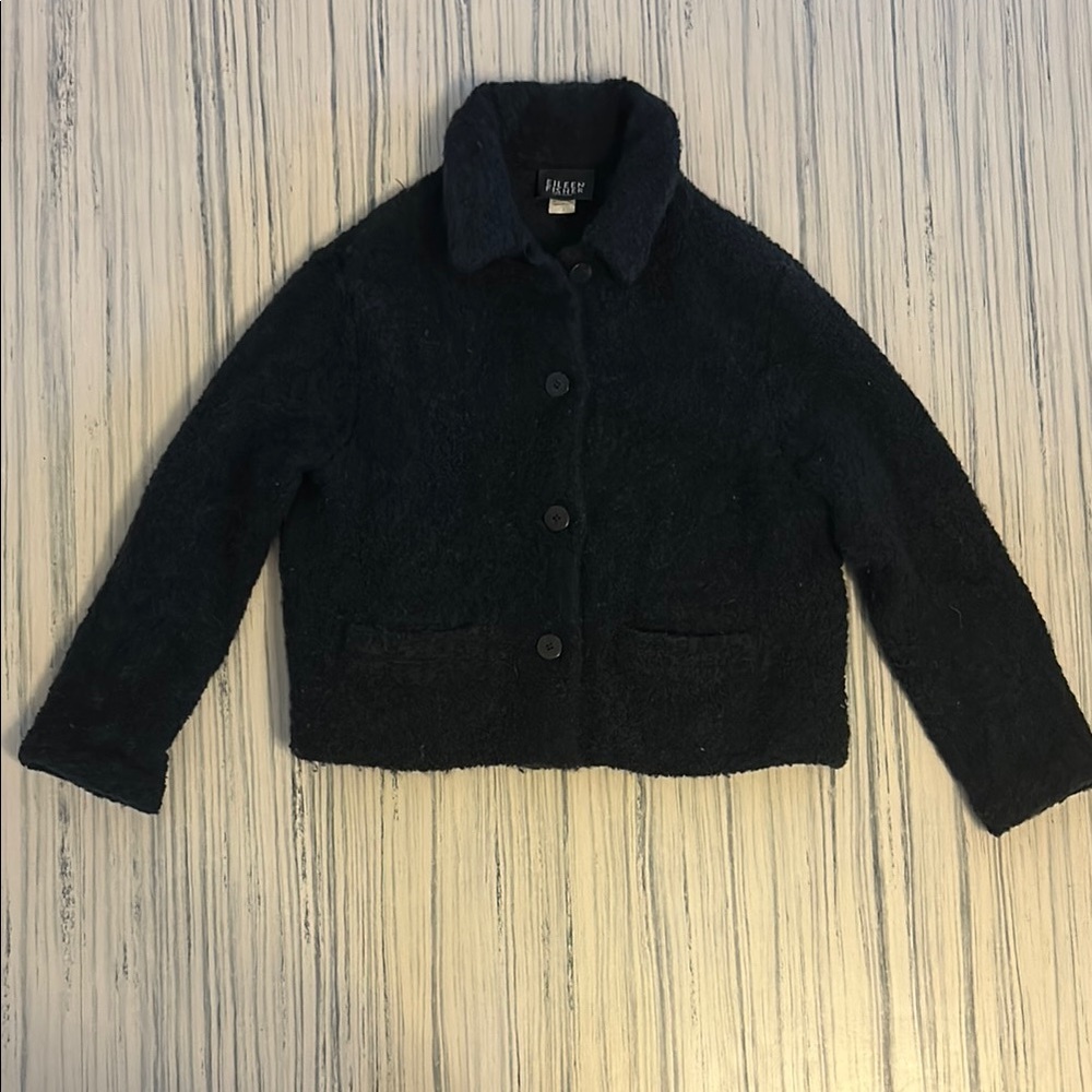 Eileen Fisher Dark Navy Wool Jacket